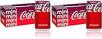 Coca-Cola Cherry Soda Soda Soft Drink Mini Cans, 7.5 fl oz, 20 Pack