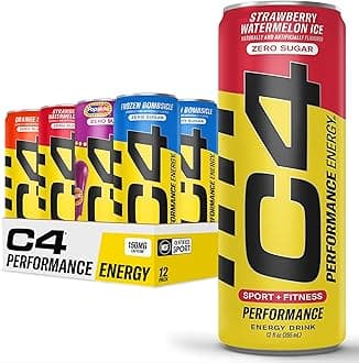 Energy Drinks Variety Pack, Sugar Free Pre Workout Performance Drink With No Artificial Colors or Dyes, Zero Calorie, Coffee Substitute or Alternative, 4 Flavor Variety 12 Pack