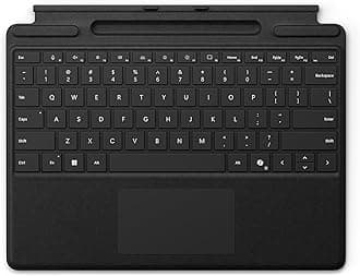 Microsoft Surface Pro Keyboard for Surface Pro 9 and 8 with Pen Storage, Alcantara Material, Black