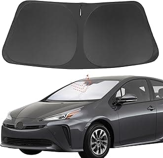 YYCKE Windshield Sun Shade Accessories Compatible with 2016-2022 Prius Hatchback (NOT for Prius C or Prius V) for Toyota Foldable Sunshade Sun Visor Blocks UV