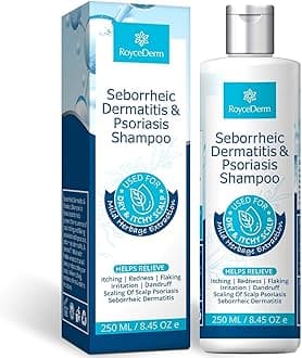 Roycederm Psoriasis & Seborrheic Dermatitis Shampoo, Folliculitis & Dandruff Treatment, Dry Itchy Scalp Care