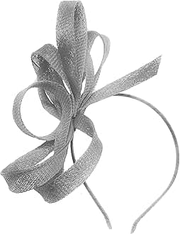 Caprilite Vegan Sinamay Fascinator Headband Wedding Hoop Ladies Day Ascot Races
