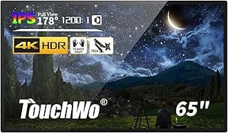 65 inch Interactive Touchscreen Monitor, Electronic Whiteboard with 16:9 FHD 1080P Display, Windows 10 All-in-One PC for Industrial, Office and Classroom, Core i3 RAM 4G & ROM 128G