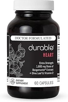 - Durable Heart – Bergamonte Citrus Bergamot 1,000 mg + Olive Leaf Extract + Vitamin C - Heart Health Supplement for Healthy Cholesterol - Doctor Formulated, Vegan, Non-GMO, Made in USA (60 Capsules)