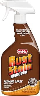 Whink Rust Stain Remover | Heavy-Duty Iron Stain Remover Foaming Spray with Excellent Cling for Toilets, Showers, Sinks, Outdoor Siding | 24 oz