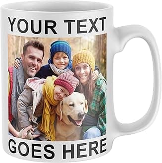 Personalised Upload Your Own Photos Custom Text Coffee Cup Tea Mug 11oz Spacious Mug | Large Handle Easy Grip | Custom Photo Gift | Heat Changing Option (Any Image Any Text)