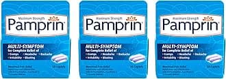 Pamprin Multi-Symptom Formula, with Acetaminophen, Menstrual Period Symptoms Relief, 20 Caplets (Pack of 3)