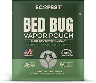 Bed Bug Vapor Pouch | Natural Bedbug Killer for Treating Luggage, Beds, Couches, and Other Furniture | Indoor Pest Fumigant and Fogger for Treatment of Bed Bugs | Kills Bed Bugs and Eggs