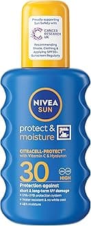 Protect & Moisture Sun Spray SPF 30 (200 ml), Moisturising Suncream Spray with SPF 30, Advanced Sunscreen Providing Immediate UVA + UVB Protection, Fast-Absorbing No White Cast Formula