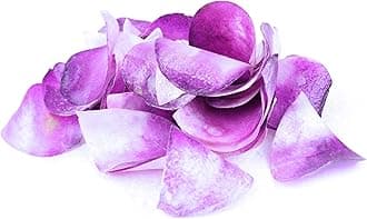 Crystal Candy Purple-&-White Edible Petals - Colorful Edible Flowers Petal for Cakes, Cupcakes, and Cake Decorations - Suitable for All Cakes and Baked Goods - 1 Jar of 6 Grams, 40 Petals