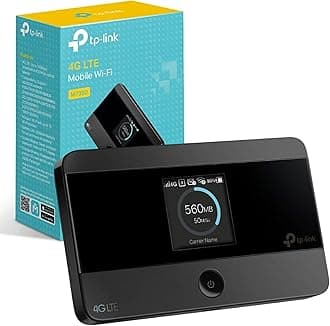 TP-Link 4G MiFi, Cat4 LTE WiFi Travel Mobile Hotspot, 150Mbps Internet Dongle, Low Cost for Global Compatibility, Up to 8 Hours, LED Display, Easy APP Management (M7350)