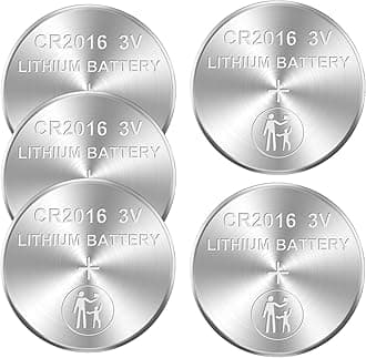3V Lithium Batteries CR2016 5 Pack – Button Cell 2016 Batteries – Lithium CR2016 3 Volt Coin Battery – Alkaline 2016 Battery Replacement for Watch Key Fob Computers-10 Year Shelf Life