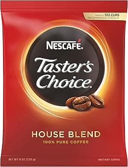 Instant Coffee, Taster's Choice Light Roast House Blend, 8 oz Bulk Pouch