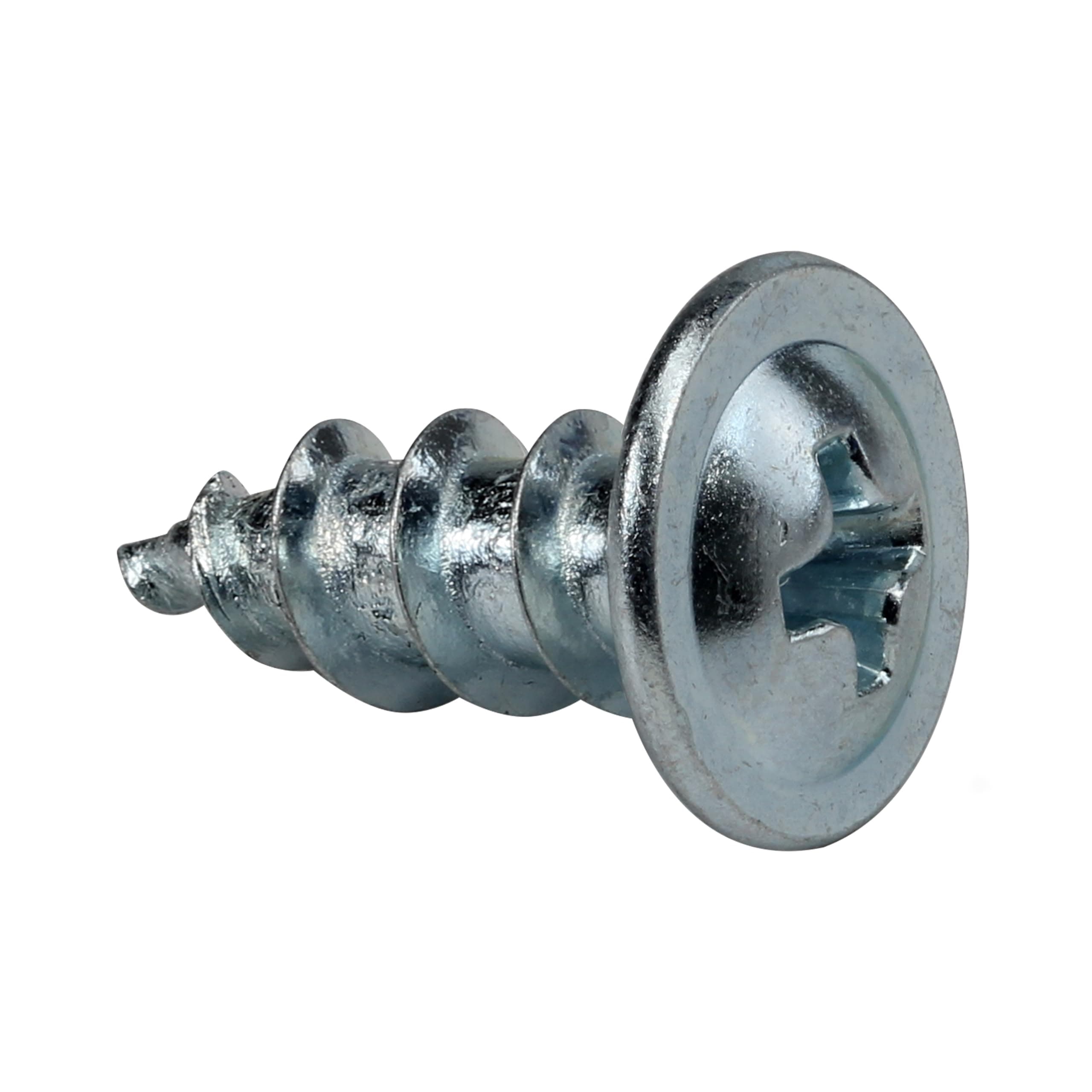 100 Pack Rok Hardware #8 x 1/2" (12.7mm) Standard Thread Truss Head Screws Wood Work MDF Zinc, ROKS8X12TPSZ