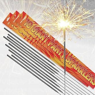 40cm (16 inch) Giant Party Sparklers | Handheld Sparklers | Classic Golden Sparkle (500)