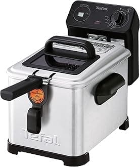 TefalFR5160 Filtra Pro Electric Fryer | 4L Oil Capacity | Cleaner Oil Collection Strainer | Dishwasher Safe Parts | Viewing Window | Adjustable Temperature Control | Black/Stainless Steel