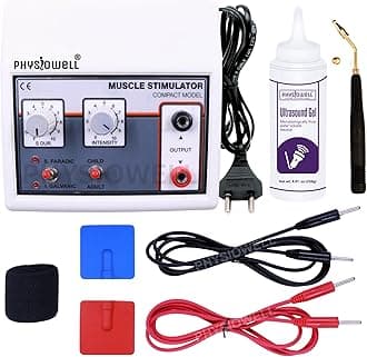 Physiowell Mini MS Physiotherapy Equipment Muscle Stimulator Galvanic & Faradic Stimulation Therapy (Electrode Pad)