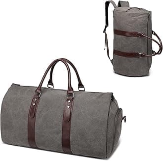 seyfocnia Convertible Travel Garment Bag,Carry on Garment Duffel Bag for Men Women - 2 in 1 Hanging Suitcase Suit Business Travel Bag