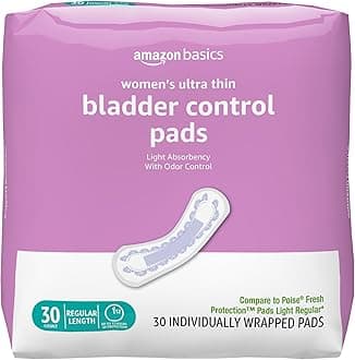 Women's Incontinence Pads, Bladder Control & Postpartum, Light Absorbency, Unscented, 30 Count