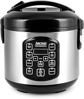 Miuphro Aroma Housewares ARC-954SBD Rice Cooker, 4-Cup Uncooked 2.5 Quart, Professional Version