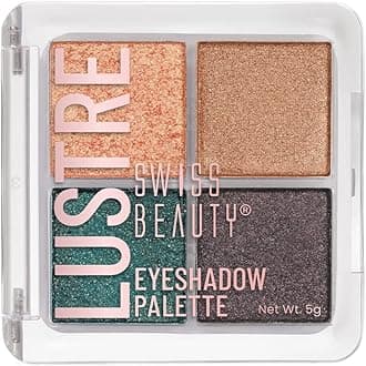 - Lustre Eyeshadow Palette | 4 Highly Pigmented Shades in Matte & Shine |Long-Lasting | All Skin Types | Shade- Party All Night, 5gm