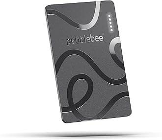 Pebblebee Card 5 | Rechargeable Bluetooth Wallet Tracker Card | Thin Eco-Friendly Alternative Tracking Card to Air Tag & Android Tracker | 18-Month Battery | Inbuilt Link Scan-to-Return & Phone Finder