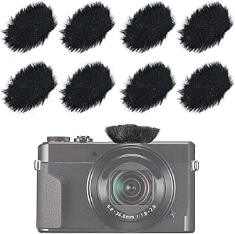 Camera Mic Windscreen Dead Cat, Furry Camera Wind Muff Wind Cover for Canon G7X Mark II,Sony,Samsung,etc DSLR Mic Outdoor Windshield (8 Pack)