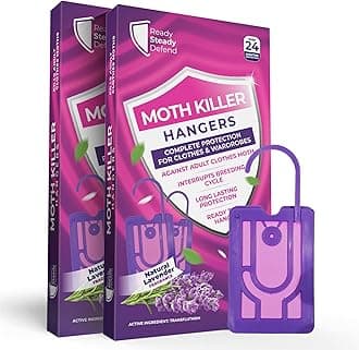 18 x Moth Killer Hangers For Wardrobes | Moth Repellent Hangers Protect Clothes In Wardrobes & Drawers | Lavender Fragrance | 36 Months Protection | Trap & Balls Alternative