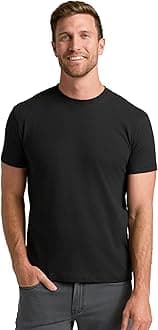 True Classic Mens T-Shirts - Short Sleeve Crew Neck Plain Novelty T Shirt for Men, Pack of 1, Black, L