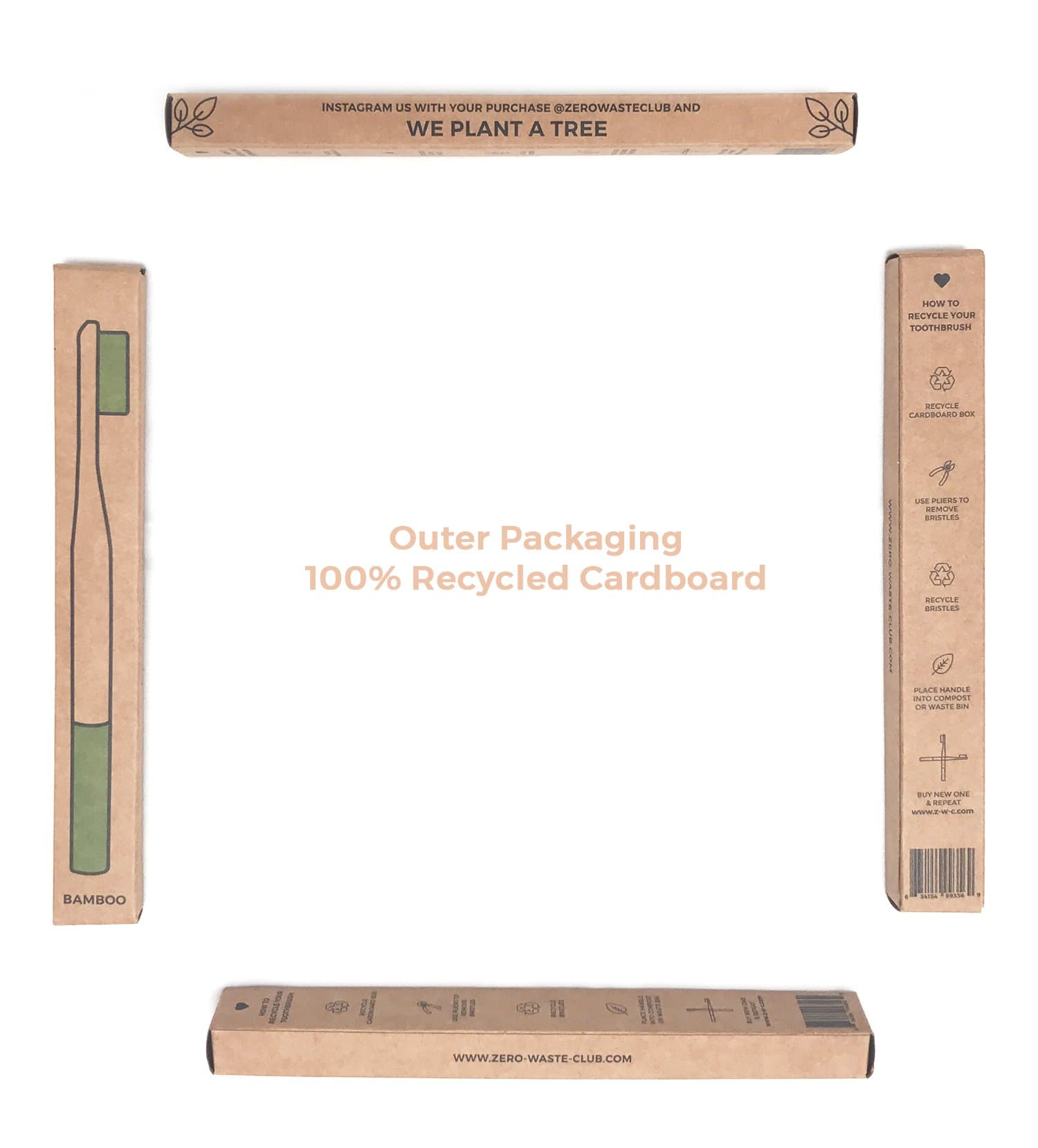 Zero Waste Biodegradable Bamboo Toothbrush (Ocean Blue)