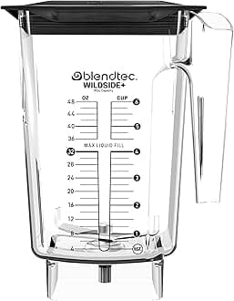 Blendtec 90 oz WildSide Jar, Commercial Grade - Five-Sided Replacement Blender Jar - Compatible with Blendtec Blenders - 36 oz Blending Capacity - Clear