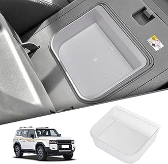 Center Console Cool Box Organizer for Toyota Land Cruiser Prado 250/ Lexus GX 550 2024 2025 Armrest Storage Box ABS Insert Tray Accessories (Only Fit Cool Box) - Frosted White