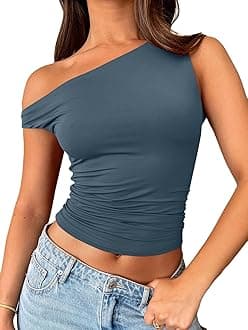 Women's Off The Shoulder Tank Top, Sleeveless Stretchy Going Out Crop Top, Y2K Fashion T-Shirt for Summer