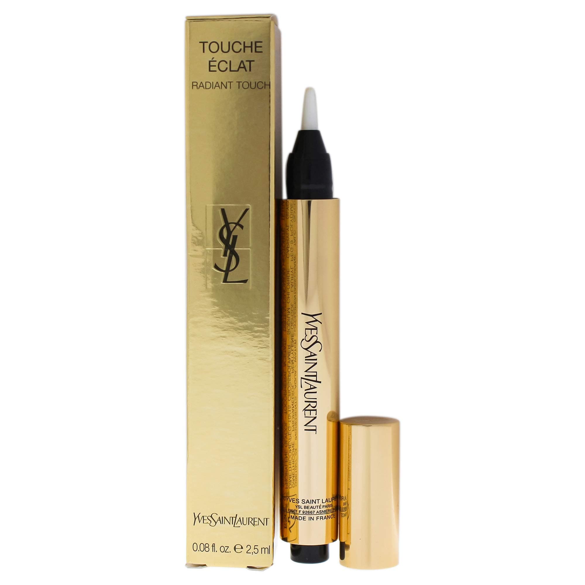Yves Saint Laurent Touche Eclat Radiant Touch Concealer 0.08, No. 2 Luminous Ivory, 0.1 Ounce