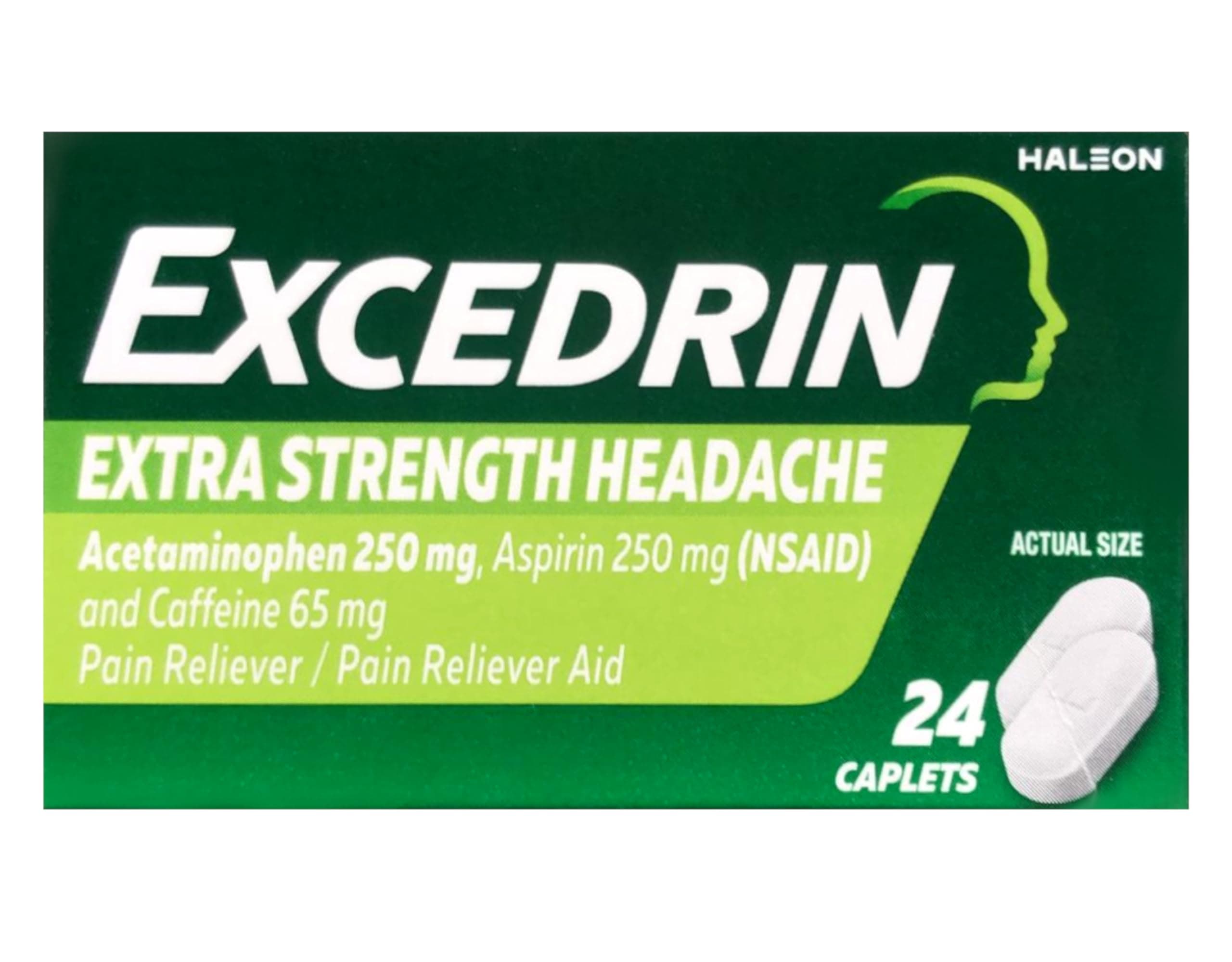 Extra Strength Headache Aspirin Caplets, 24 Count