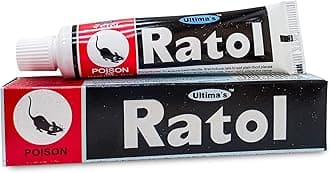 Ultima's Ratol Paste Rat Control Paste Rat Buster | Recommended for Mouse Control of Rodents/Mice/Rats | Pre-Baited | Easy to use Highly Effective Pack of 15