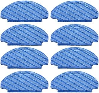 Replacement Washable Mopping Pads Compatible with Ecovacs Deebot T8, T8+, T8 Aivi, N8, N8 Pro/Pro+, N10 Plus, Robot Vacuums and Mops, 8-Pack.