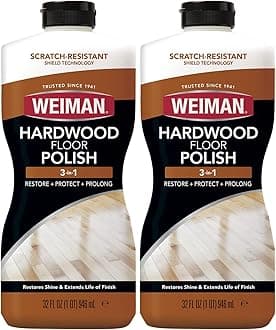Wood Floor Polish and Restorer 32 Ounce (2 Pack) - High-Traffic Hardwood Floor, Natural Shine, Removes Scratches, Leaves Protective Layer - Packaging May Vary