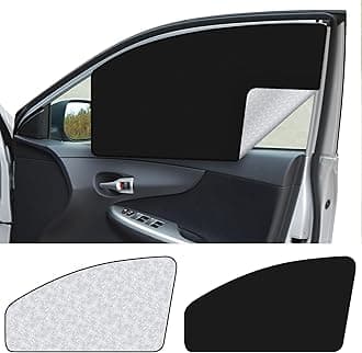 ZATOOTOSide Window Sun Shades - 2 Pcs Car Front Magnetic Privacy Protection Covers - Curtains Keeps Cooler for Baby Kids Sleeping