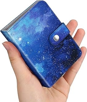 Fintie Mini Photo Album Book for 2x3 Inch Film - 52 Pockets Small Albums for Fujifilm Instax Mini/Polaroid Instant Camera Pictures, Kpop Photocard Holder Binder, Starry Sky