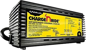 Schumacher Electric 24 Volt Universal Battery Charger for Ride on Toys - Charge 'N Ride CR8-1.5 Amp, Fully Automatic - Compatible with Dynacraft and Razor