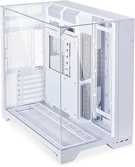 O11 Vision -Three Sided Tempered Glass Panels - Dual-Chamber ATX Mid Tower - Up to 2 x 360mm Radiators - Removable Motherboard Tray for PC Building - Up to 455mm Large GPUs (O11VW.US)