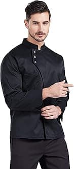 Nanxson Unisex Chef Coat Men's Long Sleeve Chef Jacket Restaurant Kitchen Cooking Chef Uniform CFM0057