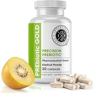 Intestinal Fortitude PREbiotic Gold: Kiwifruit Fiber, Butyrate & Prebiotic Restore Supplement to Support the Gut, Immune & Digestive Support, Anti-Bloating & Leaky Gut Repair, Dairy-Free Capsules