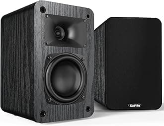 Passive Bookshelf Speakers, 2-Way Passive Speakers, 3.5" Woofer & Silk Horn Tweeter, 60Hz Bass for Home/Office/Theater Pair (Needs Amplifier or Receiver to Operate)