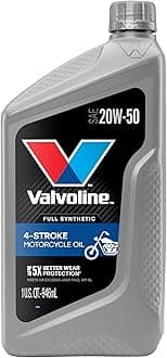4-Stroke Motorcycle Full Synthetic 20W-50 Motor Oil 1 Quart