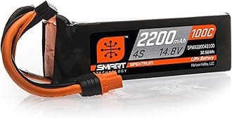 Spektrum 14.8V 2200mAh 4S 100C Smart LiPo Battery: IC3, SPMX22004S100