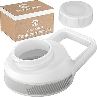 Chill Oasis Replacement Lid Compatible with Cirkul Water Bottle | Fits Flavor Cartridges | BPA Free, Leak Proof, and Dishwasher Safe (White)