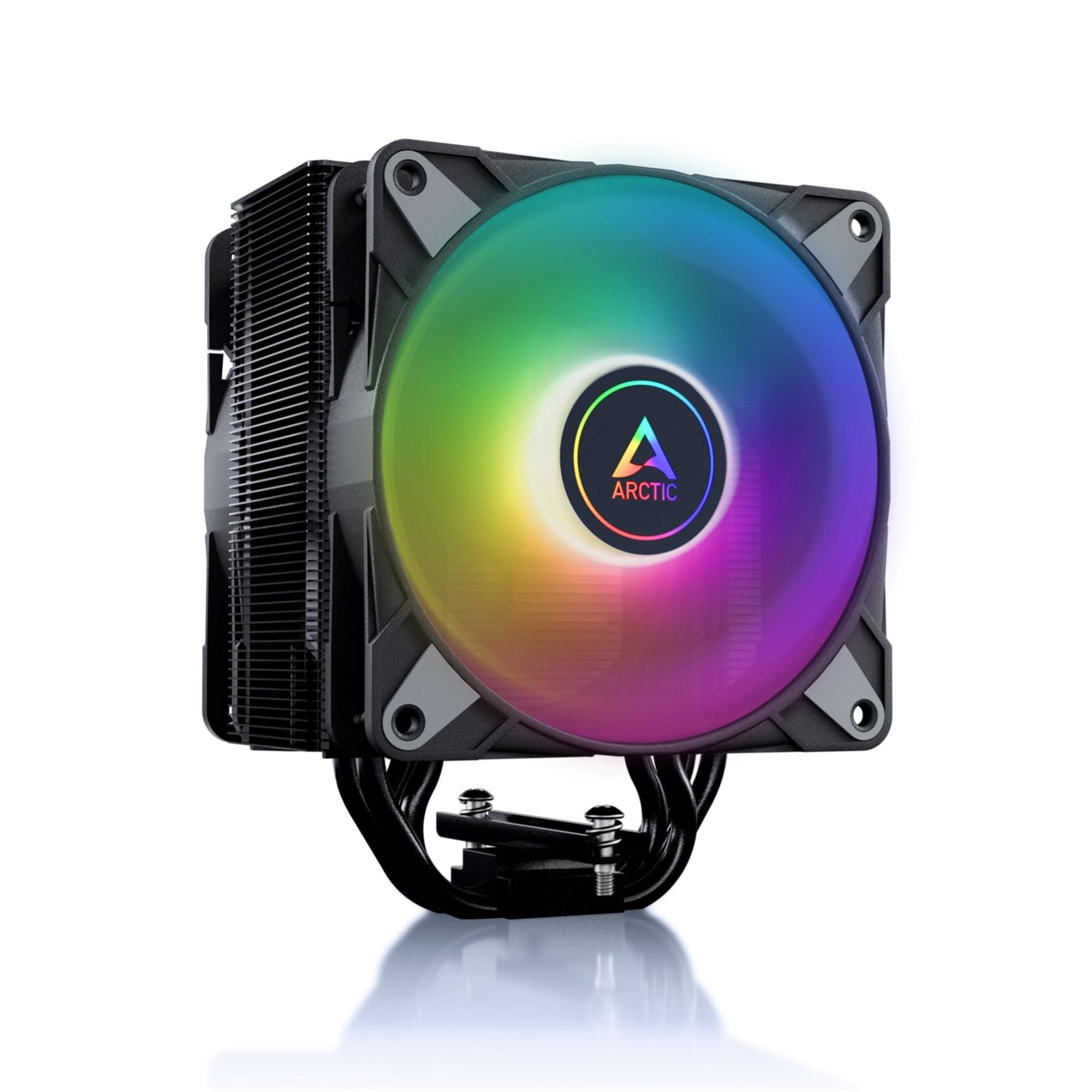 ARCTIC Freezer 36 A-RGB - Single-Tower CPU Cooler with Push-Pull, Two Pressure-optimised 120 mm P Fans and ARGB Lighting, Fluid Dynamic Bearing, 200–2000 RPM, 4 Heatpipes, incl. MX-6 Thermal Compound