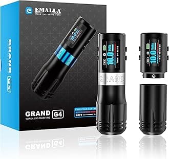Emalla Grand G4 Cordless Tattoo Pen Machine, Professional Tattoo Machine 5.0mm Stroke Long Working Battery Pen Premium Gun for Artists Tattoo Supplies